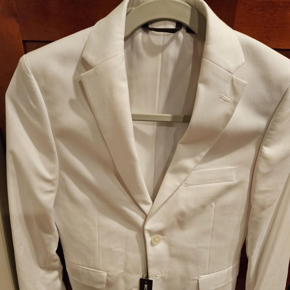 Michael‎ Kors Elegant White Tuxedo Blazer